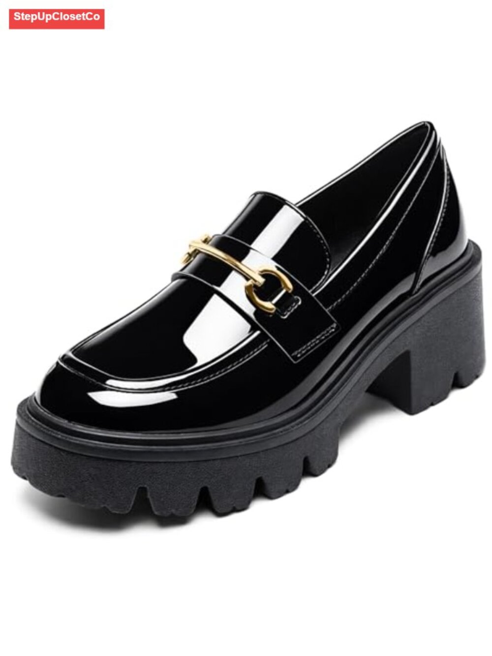 Platform Loafers Women Chunky Business Casual Slip-On Shoes